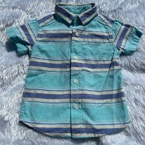 The Children's Place Short Sleeve Button Up Shirt Boys Size 18-24M Plaid
